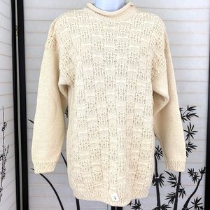 Vintage David Brett Block Knit Sweater Sz M